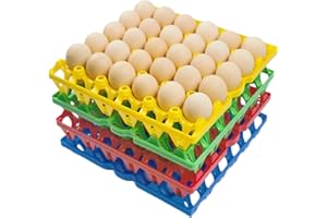 George Garden 8-Pack Plastic Egg Tray Egg Crates 30-Egg Flats for Home Chicken Farmers, Stackable Egg Cartons Hold Multiple Eggs, Great for Storing, Sorting, and Shipping Eggs, Durable and Reusable