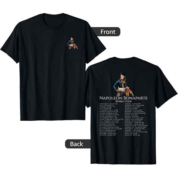 T-Shirt Homme Black Shirt White Ink - Napoléon Bonaparte - Noir - Design Historique - Taille S