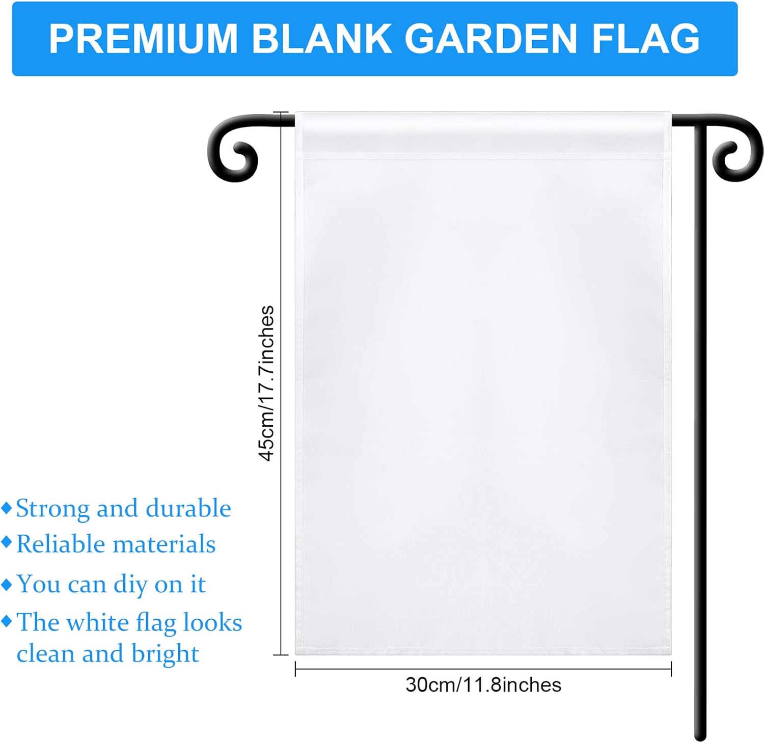 Blank Garden Flag DIY Lawn Garden Flags Polyester Banners Flag for Indoor Outdoor Courtyard Decoration 11.8 x 17.7 Inches (36) - Image 4