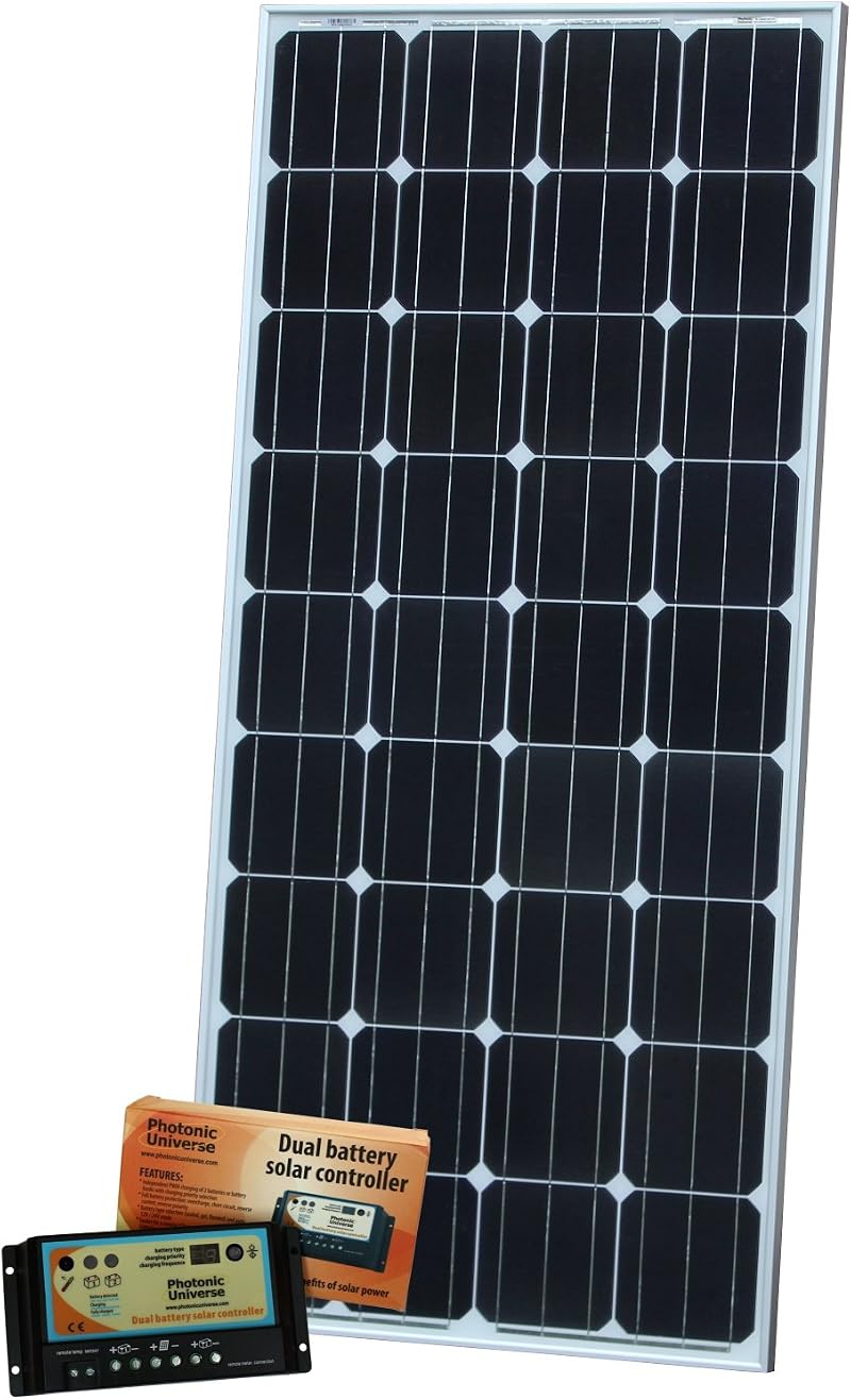 Photonic Universe 160W Monocrystalline Solar Charging Kit 20A Controller