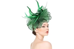 dressfan Womens Fascinator Hat Headpiece Vintage 20s 50s Accessories Headband for Kentucky Derby/Wedding/Cocktail/Tea Party