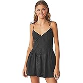 florence by mills Women's Eyelette Smocked Back Mini Dress with Princess Seams