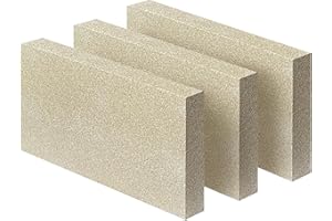 Protalwell Woodstove Firebricks, Fire Bricks, Size 9" X 4-1/2" X 3/4", High Temperature Resistant Fire Bricks Replacement for Wood Stoves, 3 Pieces