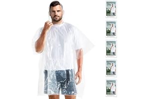 PTEROMY Thickened Disposable Rain Ponchos for Adults, 1.5mil Rain Poncho