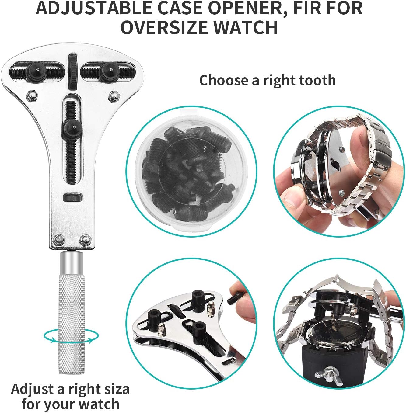 Unamela Professional Watch Repair Kit, Watch Band Tool Link Pin Remover Set, Including Watch Back Case Opener, Spring Bar and Operation Manual, Suitable for Battery Replacement and Strap Adjustment: Home Improvement