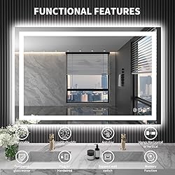 LOAAO 48X32 LED Bathroom Mirror with