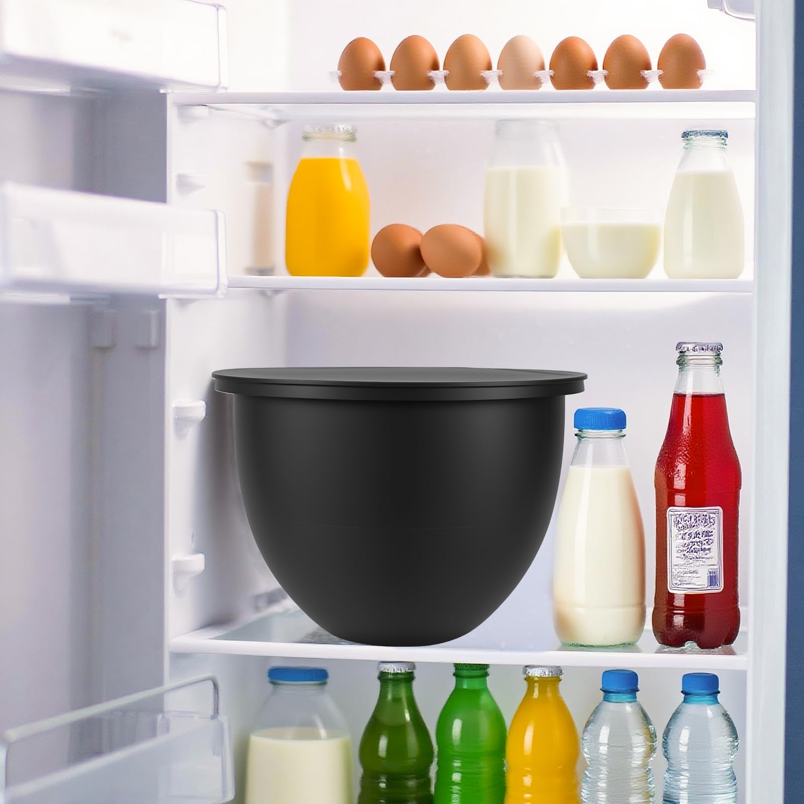 GuanQiao Silicone Bowl Liners for 5 Qt KitchenAid Mixers, 3 Liners with Lids