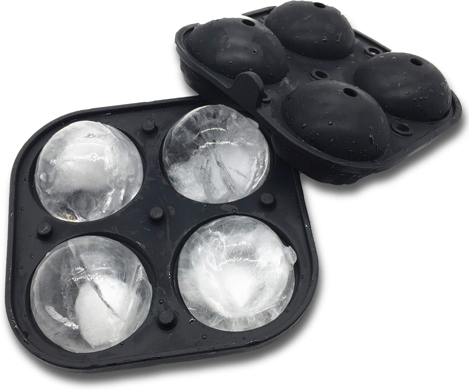 Giant Ice Ball Mold 2.5" Round Sphere Large Ice Cube Tray to make