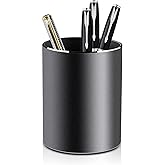 VAYDEER Metal Pen Holder Round Aluminum Desktop Organizer and Cup Storage Box for Office,School,Home and Kids 3.9×3.1 inch (b