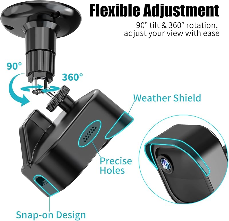 Blink - Soporte de pared para cámara exterior (negro, 1 unidad)