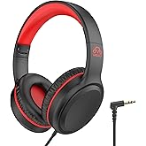 UKELALA On Ear Wired Headphones for Kids Stereo Lightweight Youth Head Phones with 4.9 ft NO-Tangle Cord for Girls Toddler 3.5mm Jack Headphone for chromebooks Computer for School Classroom