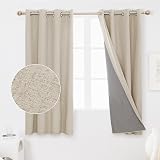 Deconovo Full Blackout Curtains Thermal Insulated 46 x 54 Inch Pair