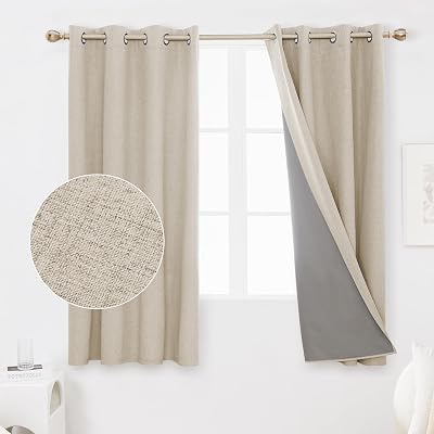 Deconovo Full Blackout Curtains Thermal Insulated 46 x 54 Inch Pair
