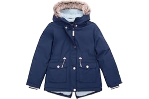 Rokka&Rolla Girls' Water-Resistant Sherpa Fleece Lined Puffer Jacket Winter Parka Coat