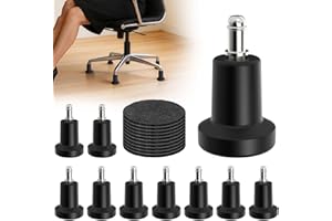 Bell Glides Replacement Office Chair or Stool Swivel Caster Wheels to Fixed Stationary Castors (Bell Glides Short) (10)