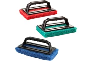 3PCS Waterline Scrubber Hot Tub Scum Line Cleaner, Clean Hand-Held Pool Scrub Brush, Bathroom Scouring Pad, for Spas and Hot 