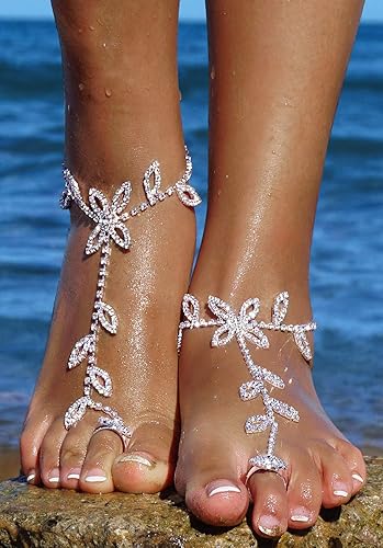 Pieces Women's Foot Chain Barefoot Sandals Beach Wedding Jewelry