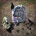 Halloween Haunters 25 Piece Scary Graveyard Tombstone & Reaper Prop Decoration Kit Set - Spooky Cemetery RIP Grave Marker with Light-Up Eyes - Rats, Spiders, Crows