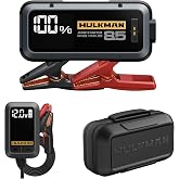 HULKMAN Alpha 85 Smart Portable Jump Starter with Sigma 1 Smart Car Battery Trickle Charger Maintainer with Bag EVA Protection Case