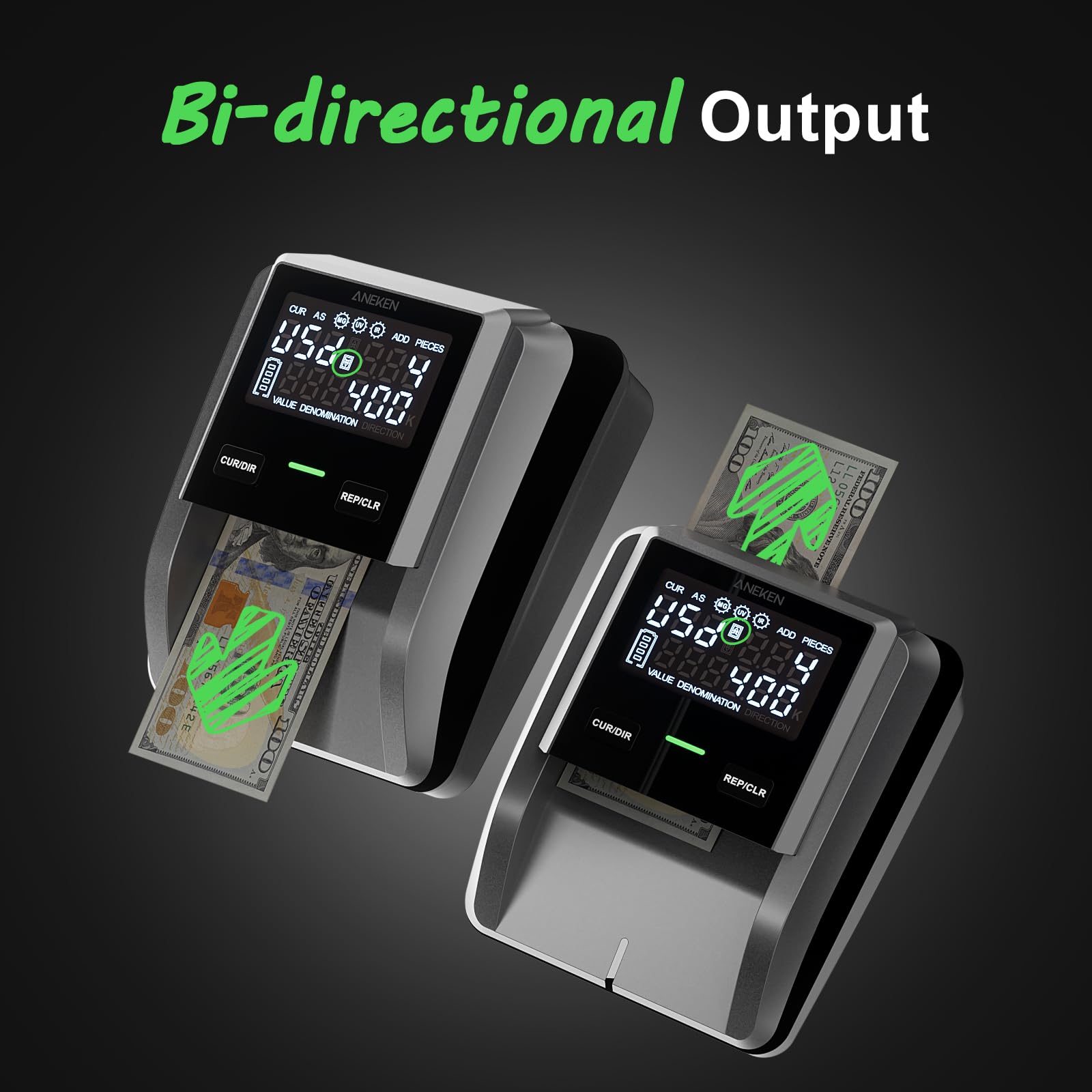 Aneken AL-139 Counterfeit Bill Detector with 2.8