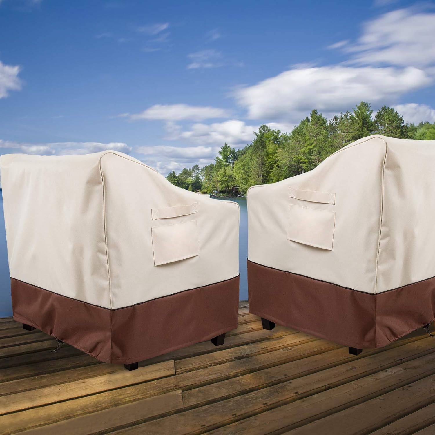 Bestalent Patio Chair Covers Heavy Duty Outdoor Furniture Covers Waterproof Fits up to 32" W x 37" D x 36" H 2Pack : Garden & Outdoor