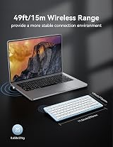 TECKNET 2.4G Wireless Keyboard UK Layout Compact Mini 12 Months Battery Life view 3