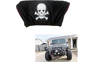 CORRBPEN Winch Cover Waterproof and snowproof Heavy Duty 600D Breathable Oxford Fabric Dust-Proof Winch Protection Cover, Compatible with Most 8500-17500 Lbs Electric Winches for JK accessories etc.