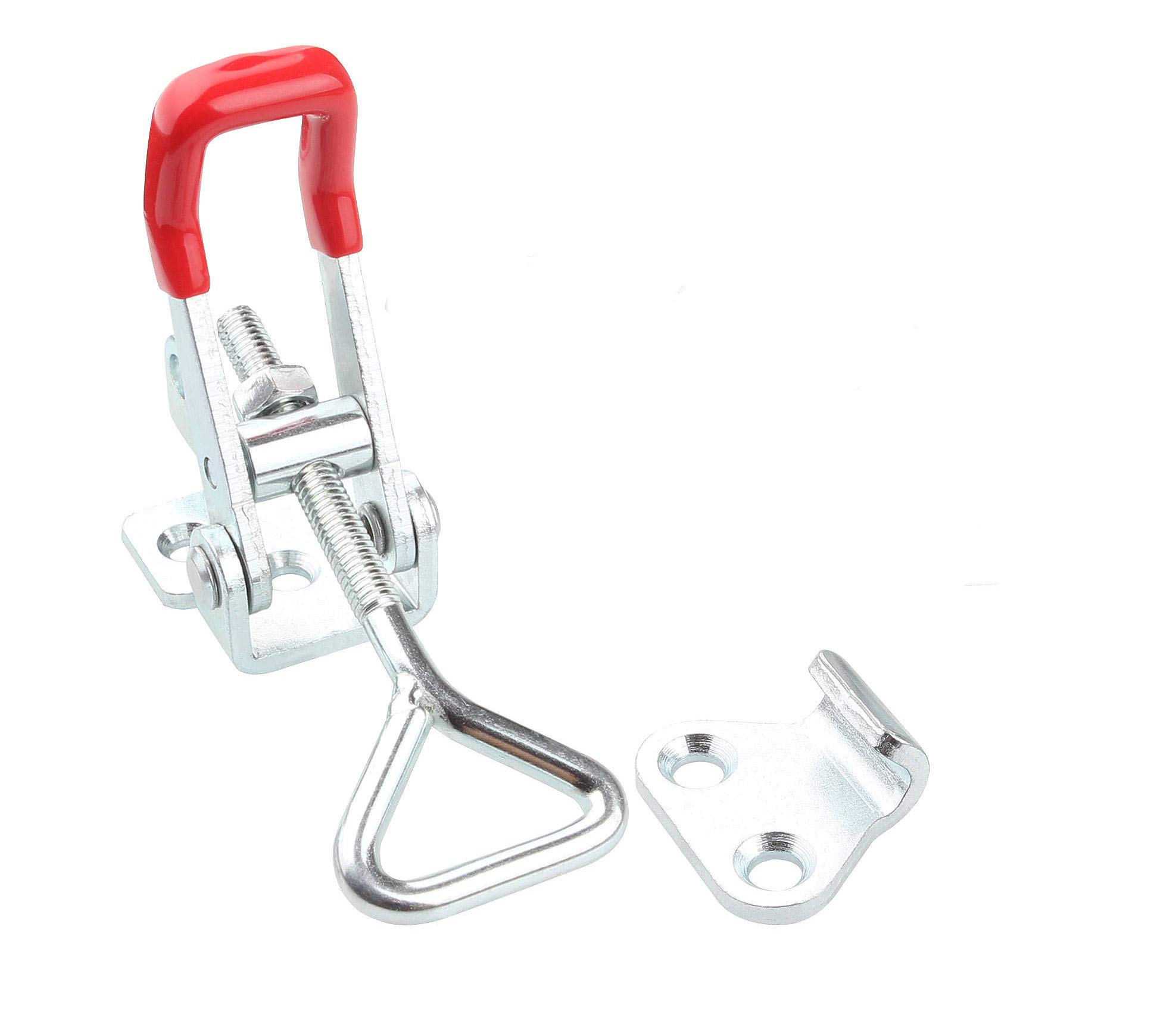 Adjustable Toggle Latch Clamp 4002,7 pack 180Kg 400Lbs Heavy Duty Hand Tool Quick Release Metal Holding Capacity Latch Type.Quick Release Pull Latch, Sturdy Metal Draw Latch