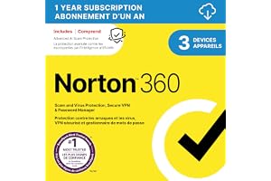 Norton 360 2026, Antivirus software for 3 Devices – Includes Advanced AI Scam Protection, VPN and PC Cloud Backup [Download]