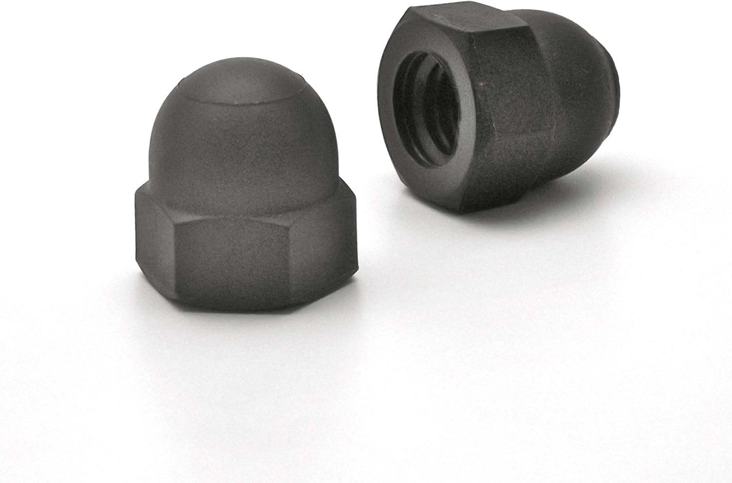 Ajile Tuerca Hexagonal Ciega DIN1587 de Protección Aislante en Plástico Poliamida NEGRO Diámetro de Rosca Métrica 6 mm M6 Llave de 10 mm - 20 Unidades - UBO106x20-FBA