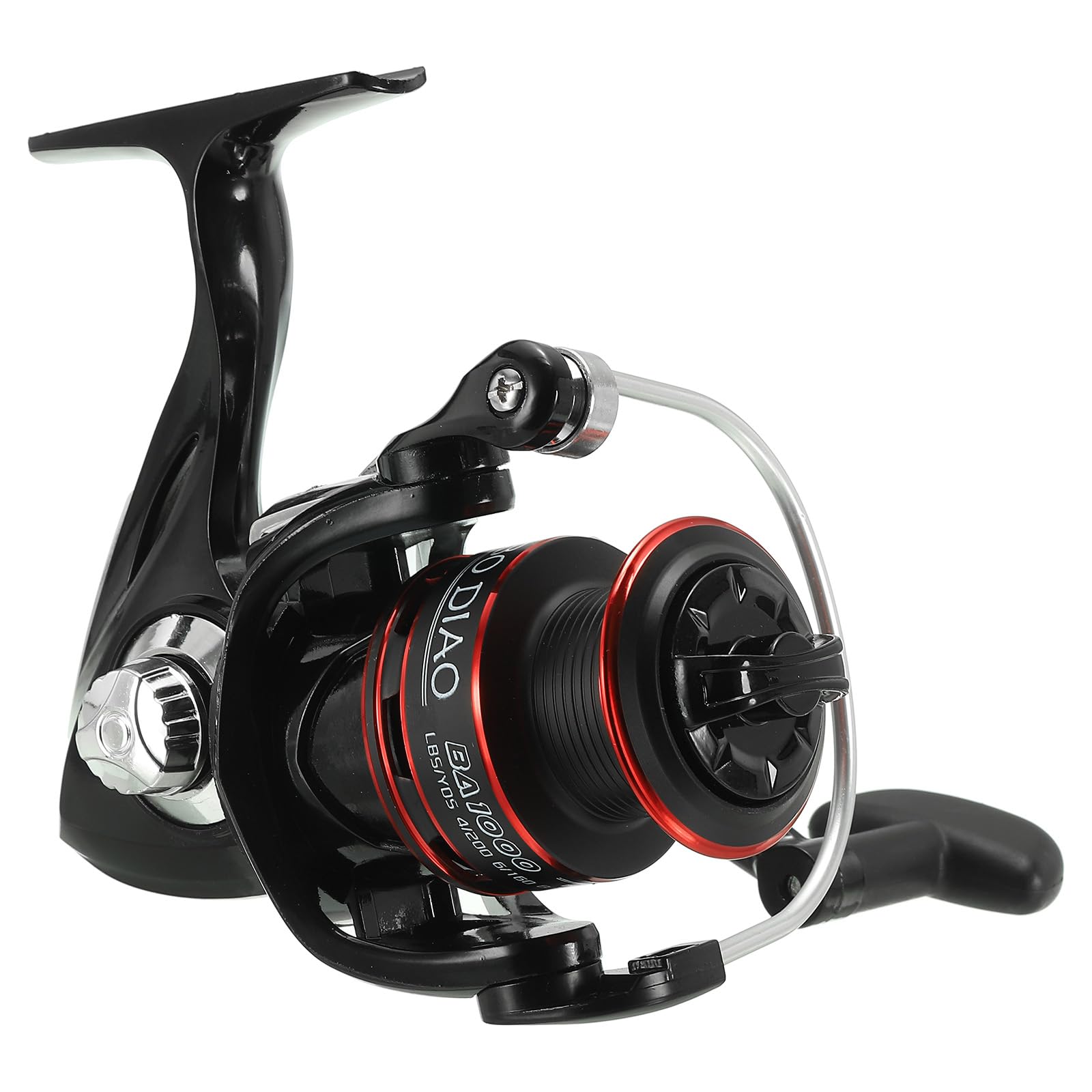 PATIKIL Fishing Spinning Reel, BA1000 Fishing Reel 5.2:1 Gear Ratio 17.6Lbs Max Drag Ultralight Saltwater Reel Left/Right Interchangeable Handle for Freshwater Saltwater Ice Fishing