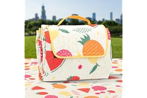 TaTalife Picnic Blankets, Portable Outside Baby Blanket, 3 Layer Picnic Mat for Camping, 79" x 59" Large Waterproof Sand Proof Camping Blanket, Lightweight Folding Portable Travel Blanket