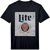 Mens Miller Lite Light Fine Pilsner Vintage Classic Label Performance T-Shirt