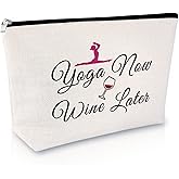 Sfodiary Yoga Lover Gifts for Women Makeup Bag Gift for Yoga Instructor Meditation Present for Sister Friends Birthday Christmas Graduation Present Novelty Zipper Cosmetic Travel Pouch