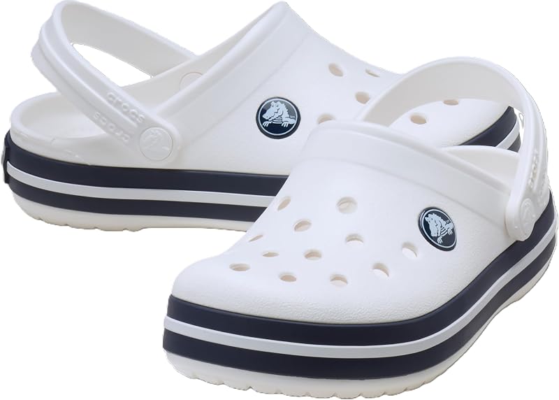 Crocband Zueco, Blanco/Azul Marino, Niños, EU 38-39