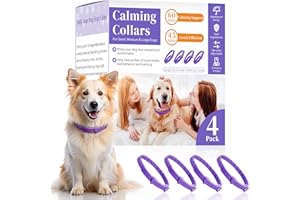 Calming Collar for Dogs 4-Packs, Pheromone Collar for Dog, Relief Anxiety Stress Separation Lasts 60 Days, 25 Inches Size Fle