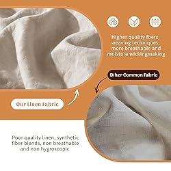 Shilucheng 100% French Linen Sheets - Queen Size