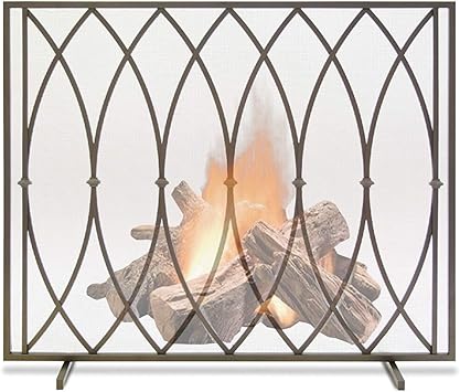 WXQIANG Moderna Pantalla de Chimenea de un Solo Panel, Puerta de