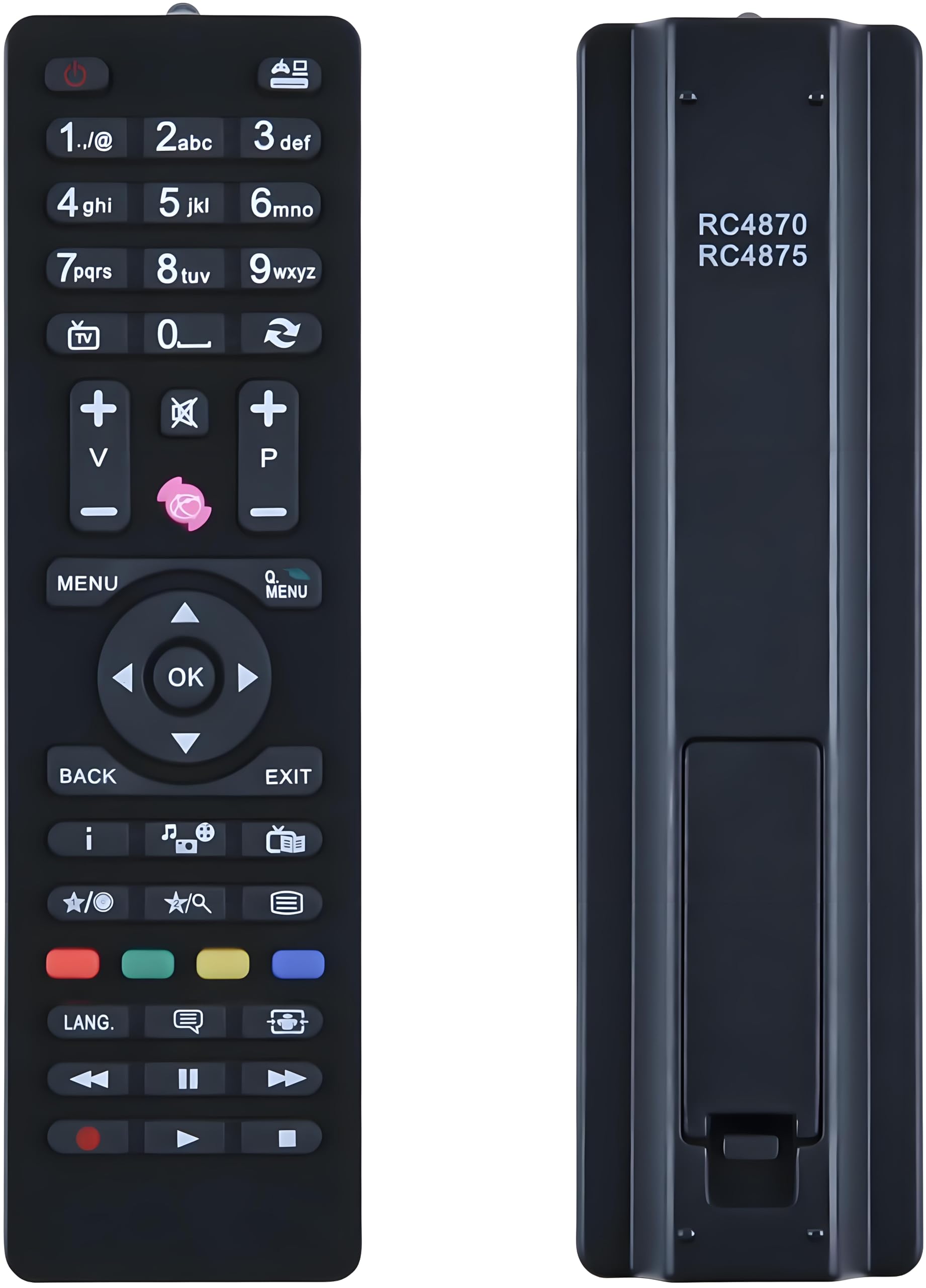 GOUYESHO RC4870 RC4875 TV Remote Control Replacement for Digihome Bush Telefunken Celcus JVC Dual/TV LED20265HDDVDB LED24272HDDVD DLED32167HD DLED40287FHD DLED48272FHD