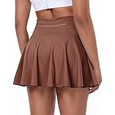 Tivifox Womens Pleated Skirt High Waisted Mini Tennis Skirts for Women with Shorts Pockets Pickleball Skater Cheer Skorts