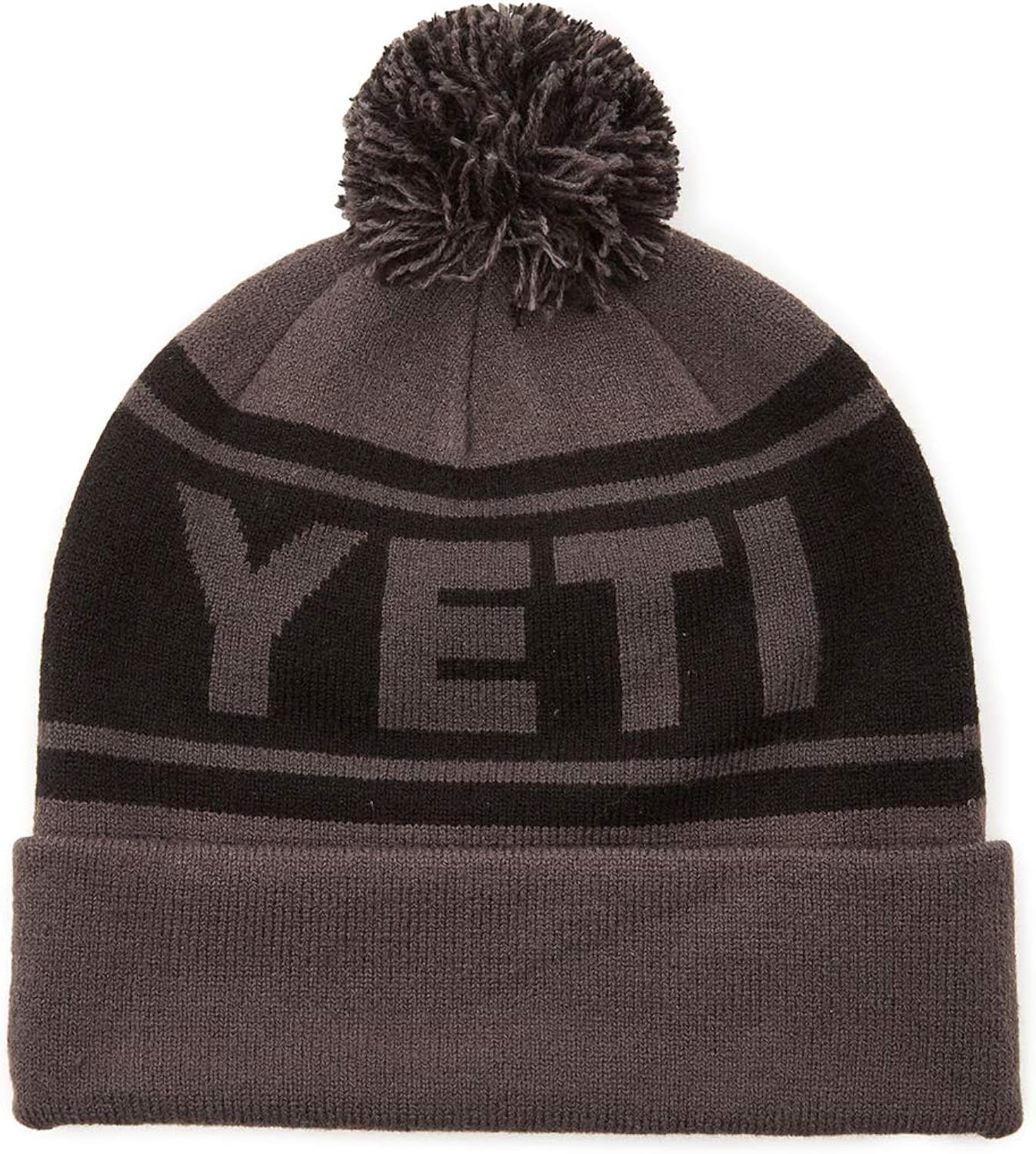 YETI Retro Knit Winter Hat, Black/Gray, One Size Clothing