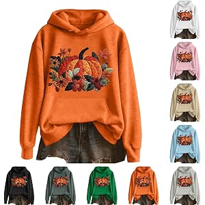 NUOLALDH Halloween Hoodie Women Sweatshirts 3D Printing Pumpkin Sweaters Cute Pajamas Tops Shirts Clothes 2026