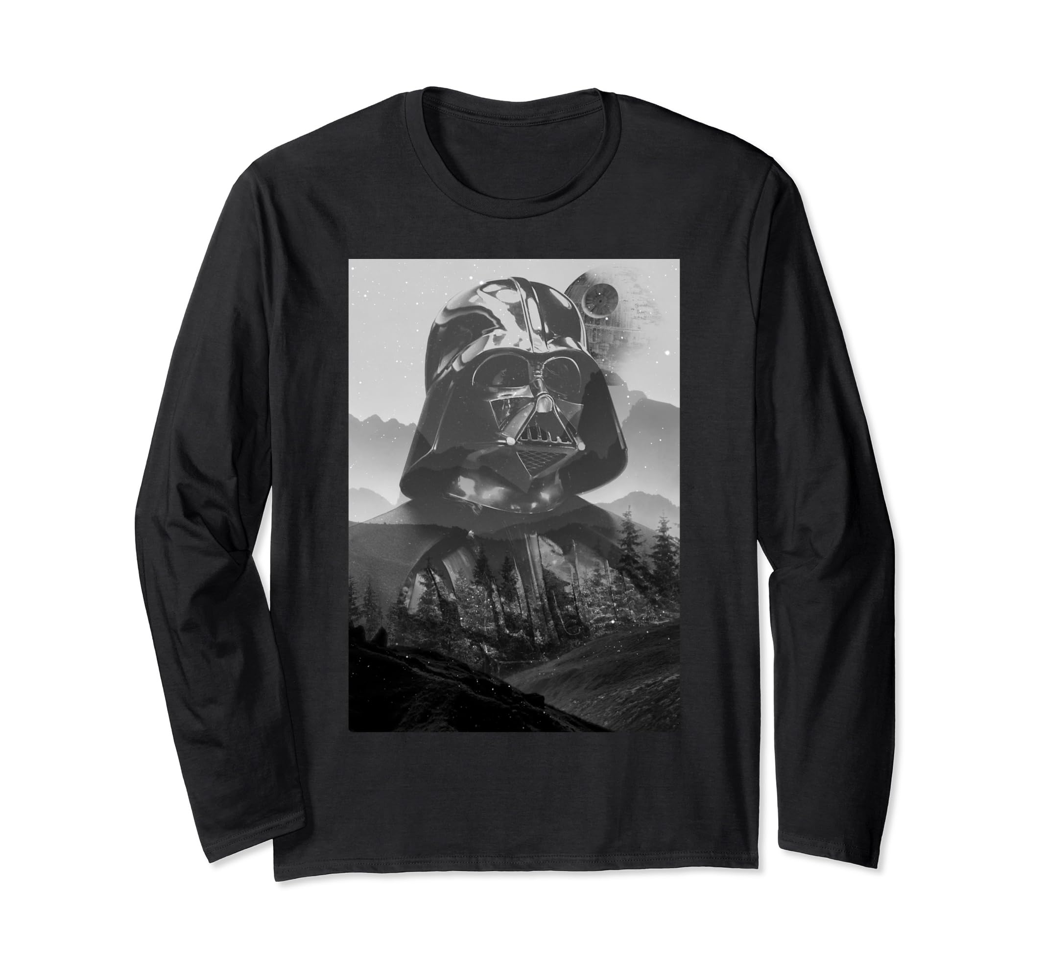 Star Wars Darth Vader Endor Station Super Imposed Long Sleeve T-Shirt