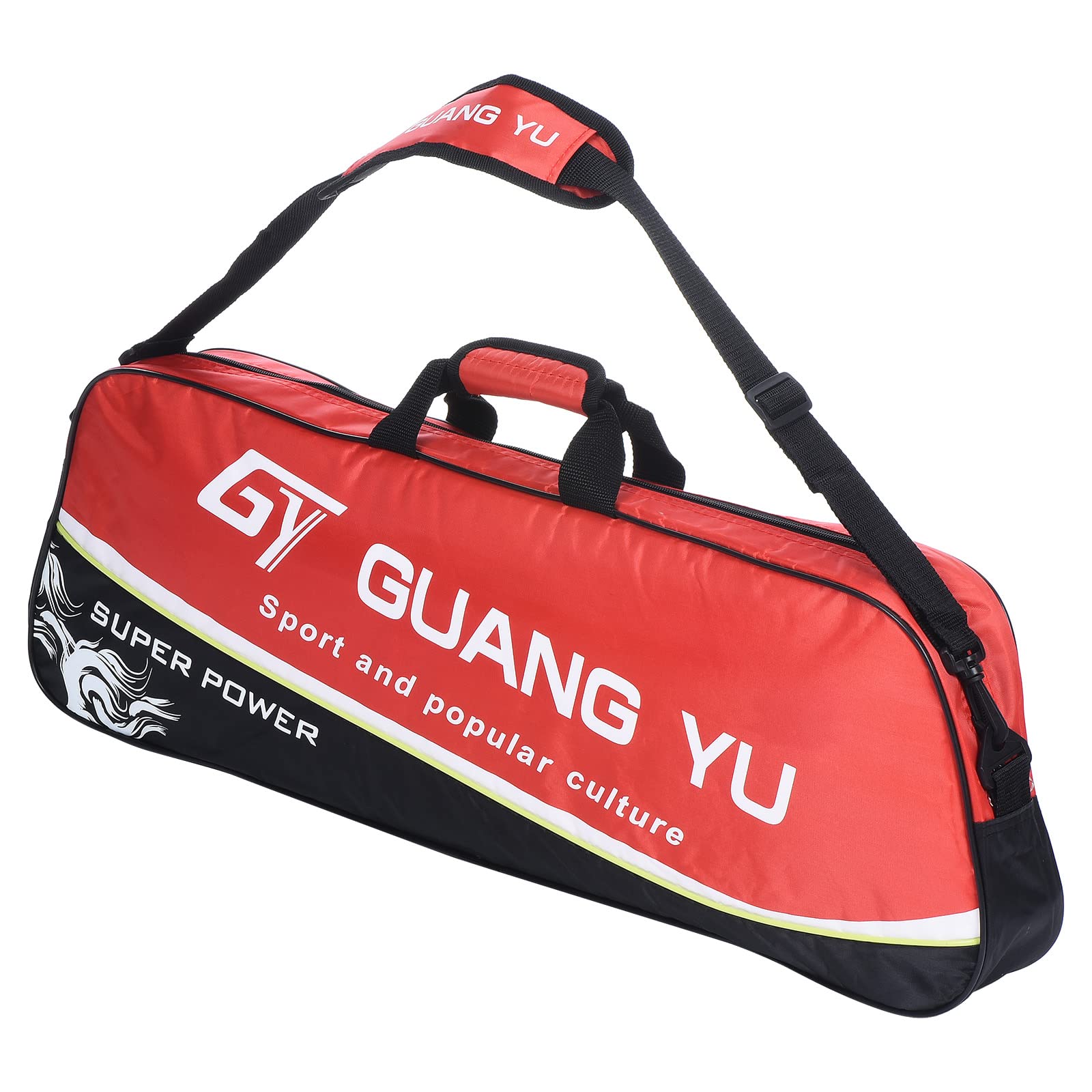 PATIKIL 3 Racquet Tennis Bag, Badminton Racket Backpack Waterproof Duffel Bag Sport Equipment Carrying Bag Large Capacity with Adjustable Shoulder Strap, Red