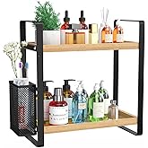 LEMIKKLE Bathroom Counter Organizer with Basket, Bathroom Organizers and Storage,Skincare Organizers for Vanity,Storage Organizers for Bathroom, Kitchen, Dresser
