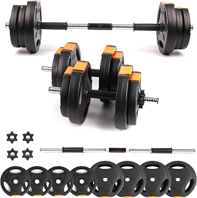 Phoenix Fitness 2-in-1 Adjustable Dumbbell Barbell Set 15kg