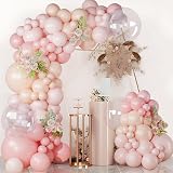 Netnology Pink Balloon Arch Kit 122pcs Pastel Nude Pink Garland 18in view 6