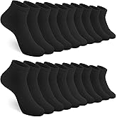 YSense 10 Pairs Womens Ankle Socks, Cotton Crew Gym Athletic Running Quarter Socks Women Men