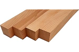 Barrington Hardwoods Cherry Lumber Square Turning Blanks 1.5" x 1.5" (4 Pieces) (1.5" x 1.5" x 12")