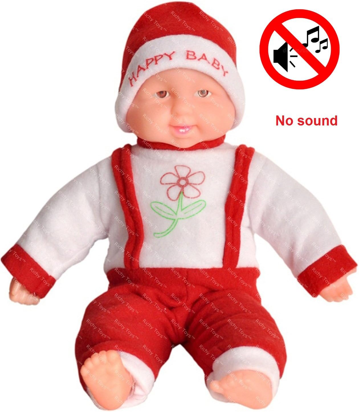 Richy Toys Laughing Baby Stuffed Soft Plush Toy, Color & Design May Vary (42cm)